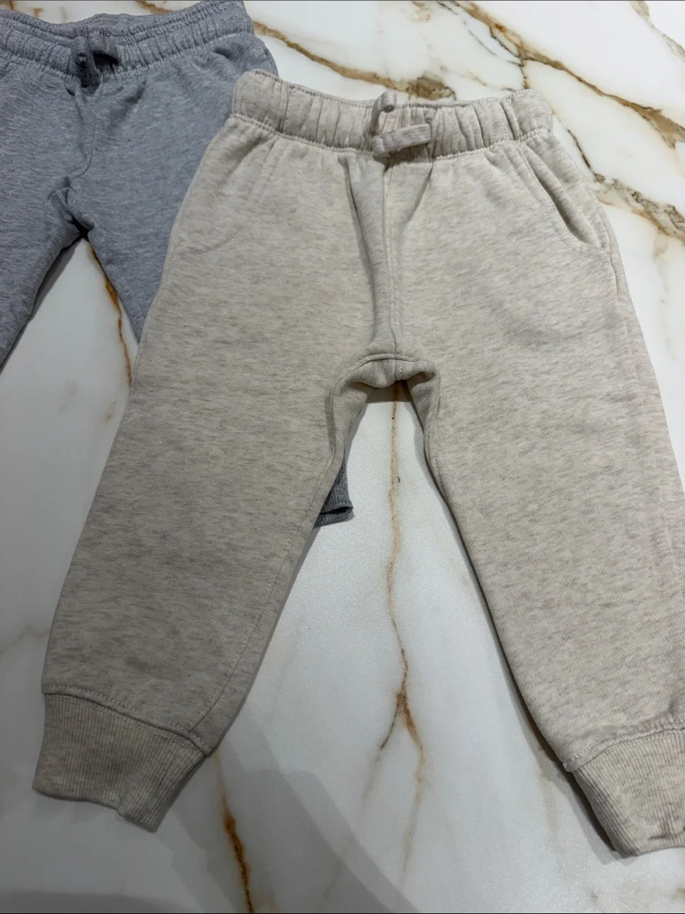 Carter’s Kids Neutral Jogger Pants - Gray & Cream